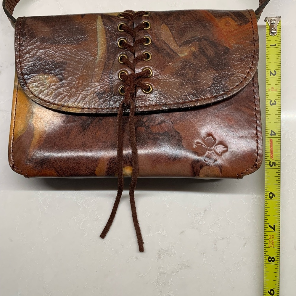RARE Patricia Nash Hand Painted Women Mini Lace Leather Crossbody Bag - Picture 12 of 13